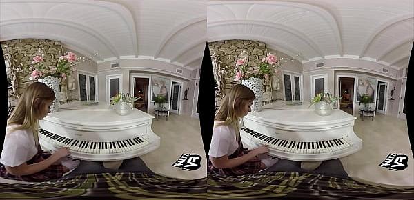  Schoolgirl Seduces Her Piano Teacher! (VR)